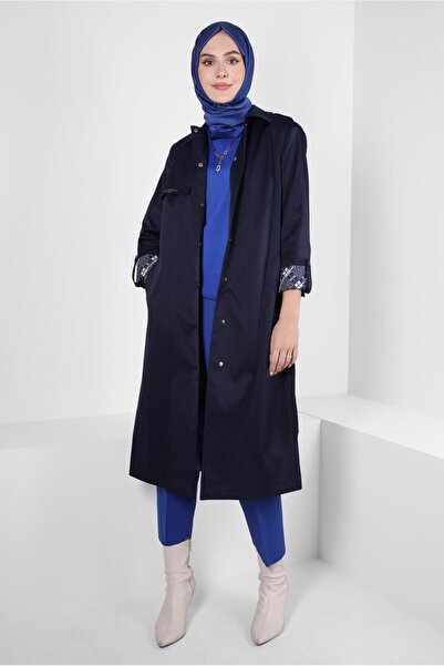 Alvina MANŞETLERİ DESENLİ TRENÇKOT 10807