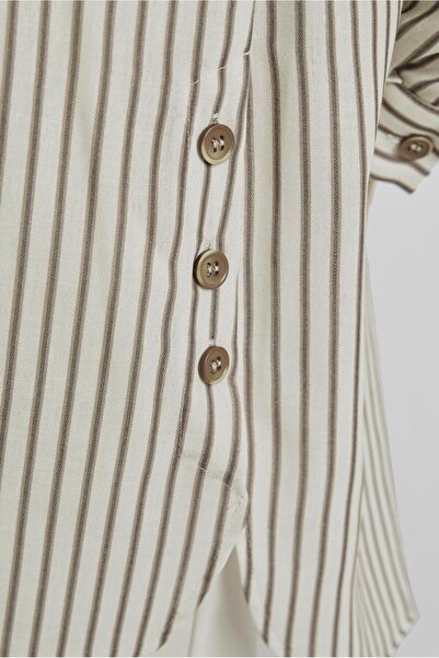 Alvina Striped Linen Look Tunic 45686