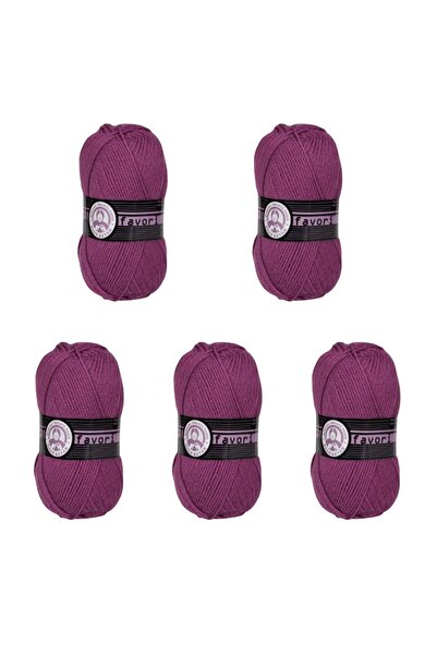Ören Bayan Ören Favori Örgü İpi - Mor - 5'Li Paket - ( Renk Kodu : 051 )