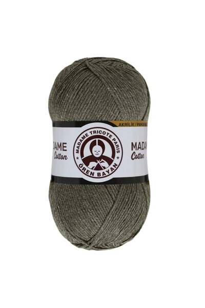 Ören Bayan خيط حياكة قطن من أورين مادام - أخضر كاكي - قطعة واحدة - (كود اللون: 055)