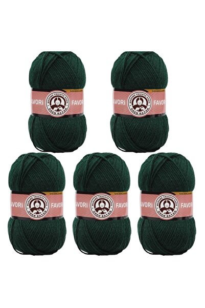 Ören Bayan خيط الحياكة المفضل من أورين - أخضر داكن - عبوة من 5 قطع - (رمز اللون: 088)