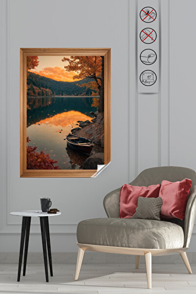 Akıllı Kağıt Statik Tutunma Özellikli Tablo - Poster Manzara (Model-87)