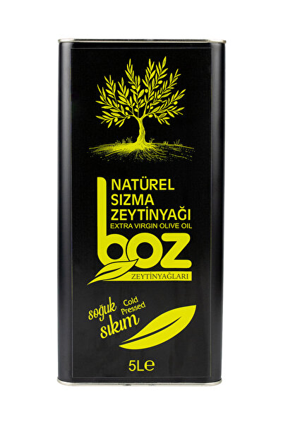 BOZ ZEYTİN ZEYTİNYAĞI YENİ HASAT SOĞUK SIKIM ZEYTİNYAĞI 5 LT