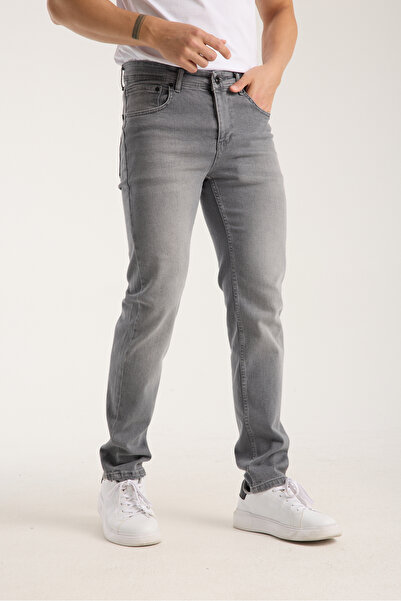 OneZero Men's Regular Fit Zippered Casual Wear Light Grey Trousers