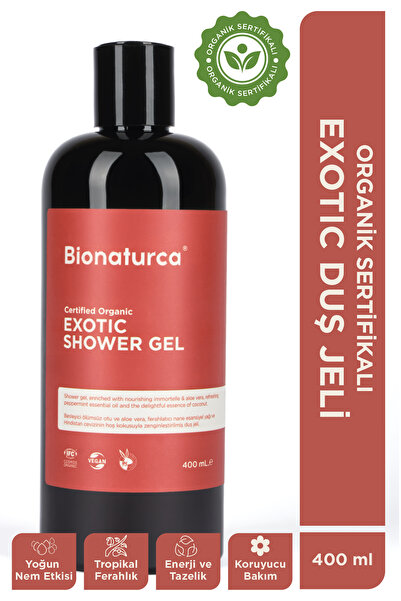 BIONATURCA Organik Sertifikalı Egzotik Duş Jeli 400 ml