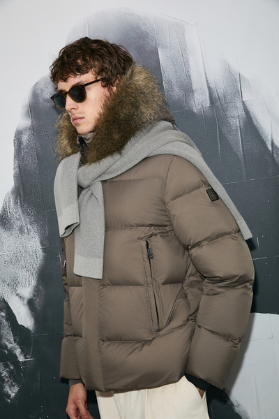 Lufian Josep Kaz Feather Men's Coat Earth