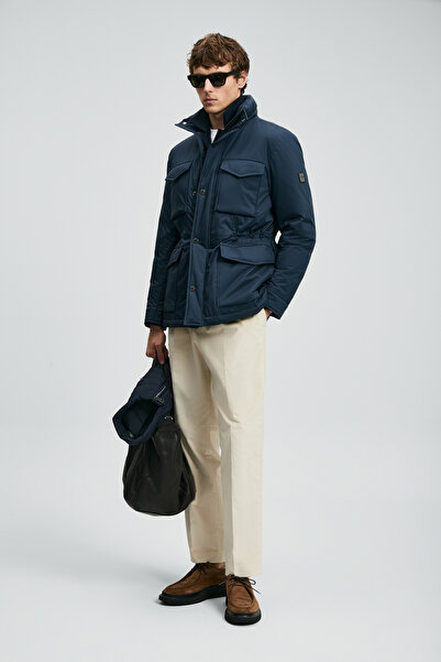 Lufian Edgar Goose down Men's Coat Navy Blue