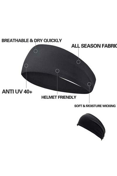 Arabest Water-absorbent sports sweat-absorbent headband for men and women quick-drying non-slip elastic mois