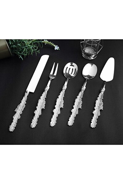 ROY KING Feather 5 Piece Service Set Silver