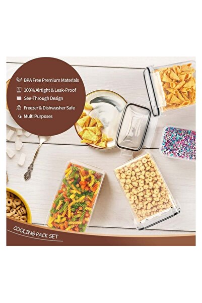 Arabest Set of 24 Clear Sealed Storage Jars with Lid