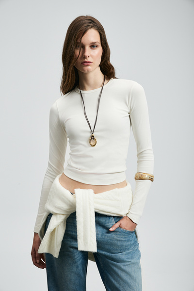 Lufian Marta Women's T-Shirt Ecru