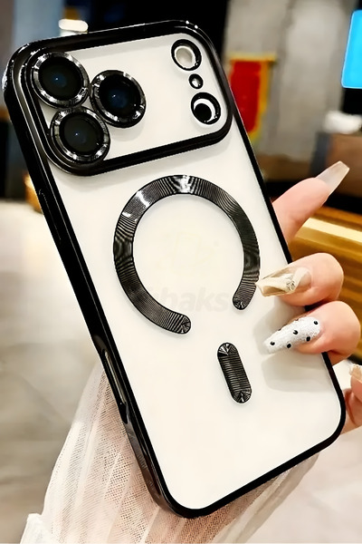 Fibaks iPhone 17 Pro Kılıf Kamera Lens Korumalı Magsafe Şarj Kilifi Şeffaf Re...