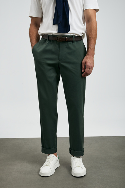 Lufian Rumi Smart Men's Chino Pants Slim Fit Green