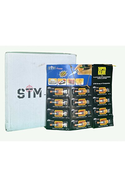 STM Power أنبوب غراء فائق، 3 جرام، علبة شفافة 1 × 12 × 24 للخشب والمطاط والبلاستيك والمعادن والورق والجلد