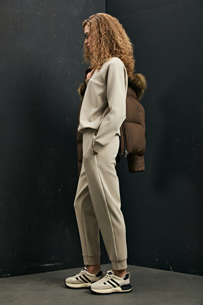 Lufian Cessıca Örme Kadın Eşofman Bej