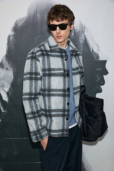 Lufian Мъжка риза Karl Basic Shirt Regular Fit, сива