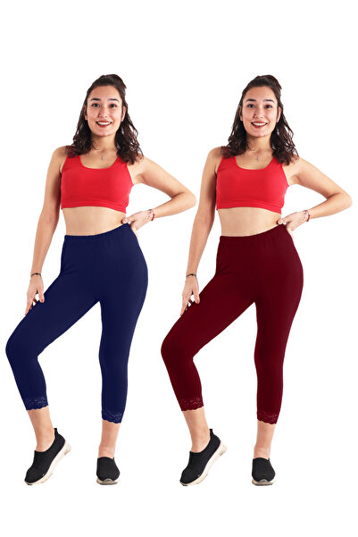ASN concept Women's Lace Tights 2-Pack (Plus Size Option Available)