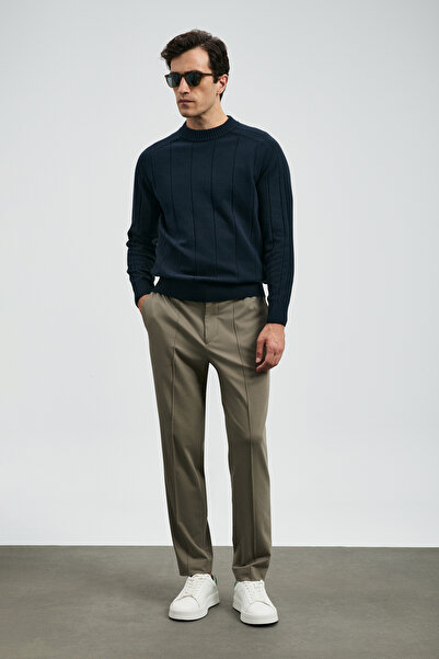 Lufian Sımon Smart Erkek Chino Pantolon Slim Fit Toprak