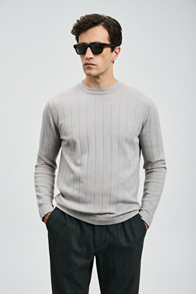 Lufian Kent Erkek Kazak Açık Gri