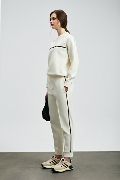 Lufian Γυναικεία πλεκτή αθλητική φόρμα Cessica σε λευκό χρώμα