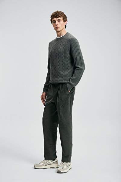 Lufian Vernes Men's Sweater Smoke Green