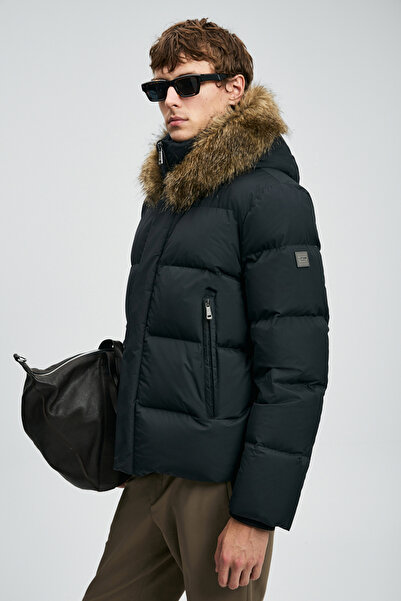 Lufian Josep Kaz Feather Men's Coat Black