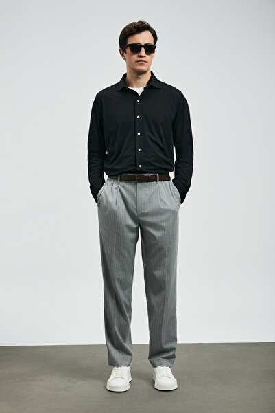 Lufian Carl Erkek Basic Gömlek Regular Fit Siyah