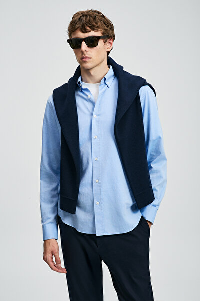 Lufian Danıel Erkek Basic Gömlek Regular Fit Açık Mavi