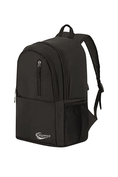 Elegance Унісекс, об'ємний, багатосекційний, водонепроникний шкільний рюкзак для середньої та початкової школи, ЧОРНИЙ