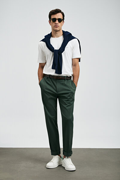 Lufian Ανδρικό μπλουζάκι Roland Basic σε λευκό χρώμα