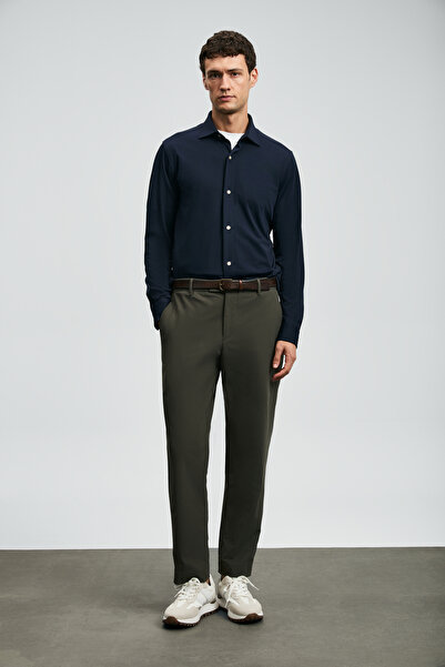 Lufian Ανδρικό πουκάμισο Carl Basic Regular Fit Navy Blue