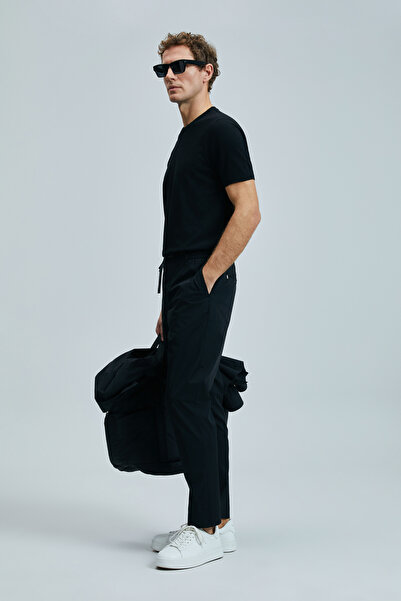 Lufian Alex Smart Ανδρικό παντελόνι Chino Slim Fit Μαύρο