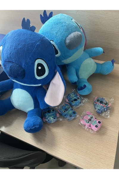 labubu sepeti Labubu Stitch ( Stiç) İthal Kumaş XL Büyük Boy 55 cm. Lilo & Stitch Stiç Anime Figür Peluş Oyuncak