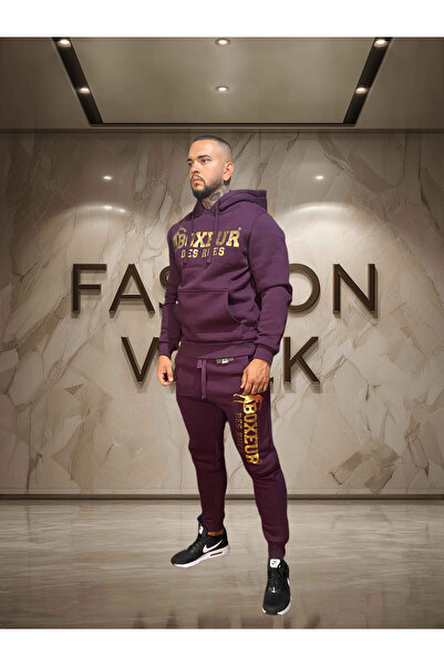 Boxeur Des Rues - Cotton tracksuit, Cold season, Burgundy, M INTL