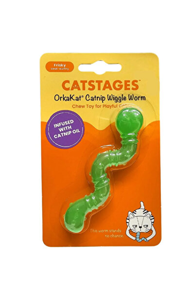 PetStages Orka Cat Wiglle Worm Catnip Cat Toy