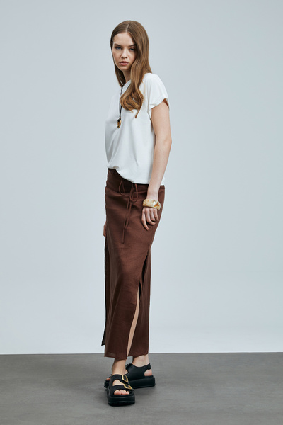 Lufian Γυναικείο μπλουζάκι Sıgnoria Modal Mixed Off White