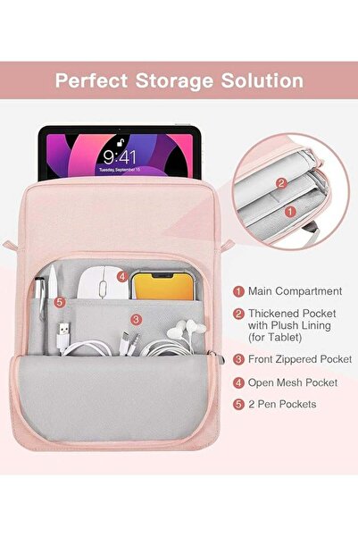 Saharaz Pink 9.7-11in Tablet Sleeve Bag For iPad Samsung Galaxy Tab Case Shockproof Cover For Xiaomi Redmi