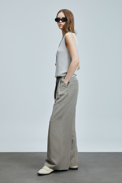 Lufian Μπεζ γυναικείο πουλόβερ από ρεγιόν Ava