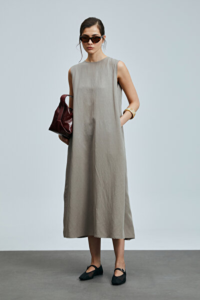 Lufian Γυναικείο φόρεμα Grace Lyocell από λινό βιζόν