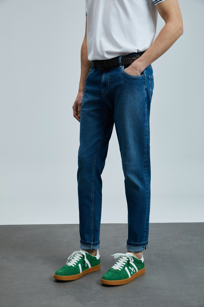 Lufian Anatol Smart Jean Erkek Pantolon Slim Fit Mavi