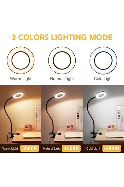 Saharaz Magnifying Glass With Light 5X Lamp,9W*48 LED,3 Modes 10 Dimmable With Stand for Read Craft Work