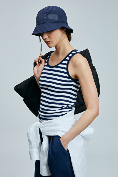 Lufian Γυναικείο βαμβακερό μπλουζάκι Lelan Navy Blue