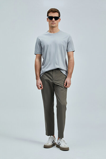 Lufian Bran Modern Grafik T- Shirt Gri