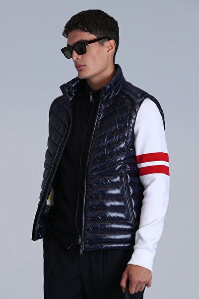 Lufian Axel Kaz Tüyü Erkek Yelek Lacivert