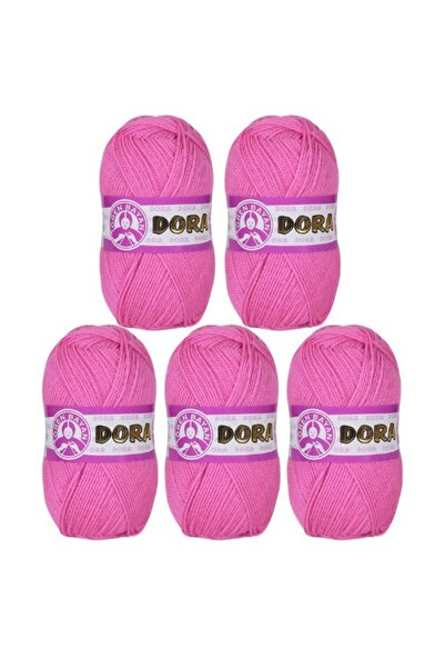 Ören Bayan Ören Dora Örgü İpi - Ahududu - 5'Li Paket - ( Renk Kodu : 042 )