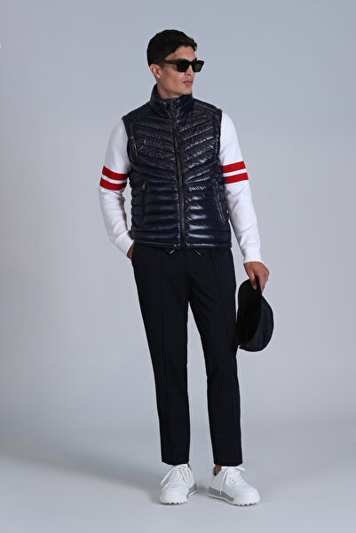 Lufian Axel Kaz Tüyü Erkek Yelek Lacivert