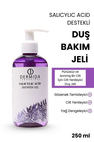 DERMİDA Salicylic Acid Destekli Duş Bakım Jeli, Duş Jeli 250 ml