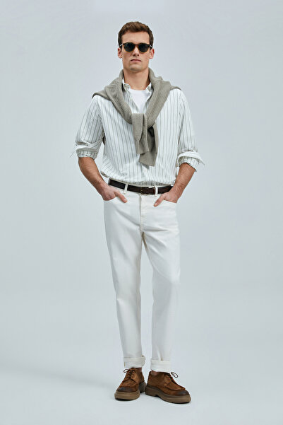 Lufian Nıcer Чоловіча сорочка Basic Regular Fit Зелена