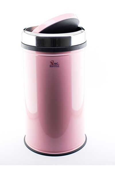 HIC Wastebasket steel pink color size 20 liters
