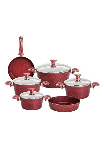 vela Granite Cookware Set 10 Pieces Red Color